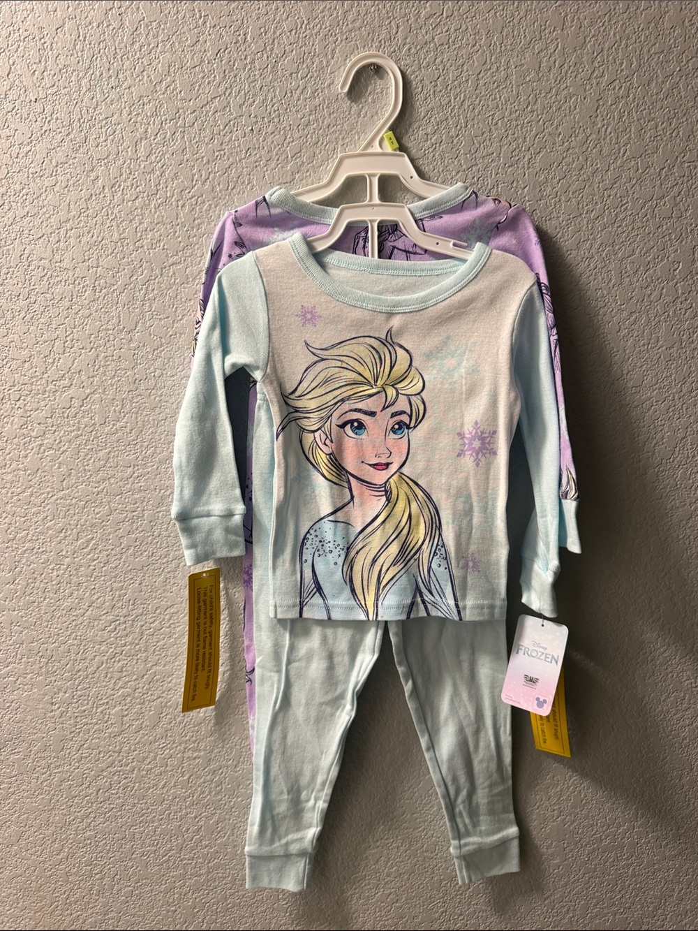Disney Elsa Pajama Set in Light Blue and Lavender